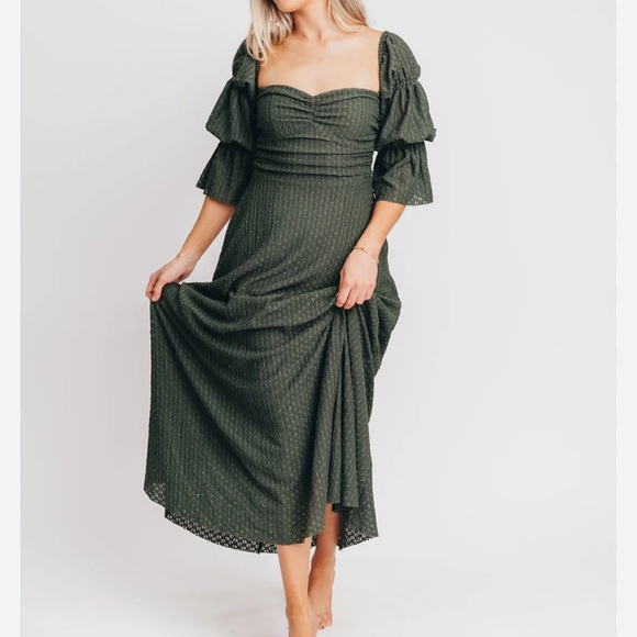 Worth Collective Green Lace Maxi Dress- XL - Picture 2 of 12